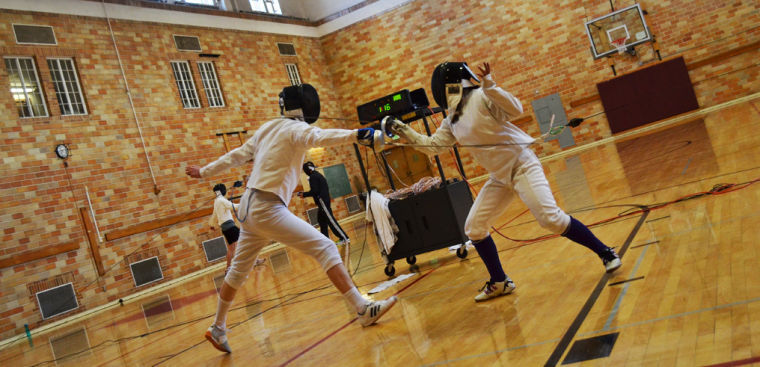Members+of+the+WSU+fencing+club+compete+during+a+practice+in+Smith+Gym+117%2C+Sunday%2C+Sept.+15%2C+2013.%C2%A0