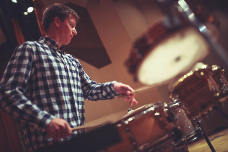 Greg+Power+practices+for+his+percussion+recital%2C+which+takes+place+tonight+at+8+p.m.+in+Kimbrough+Concert+Hall%2C+Monday%2C+Oct.+14.