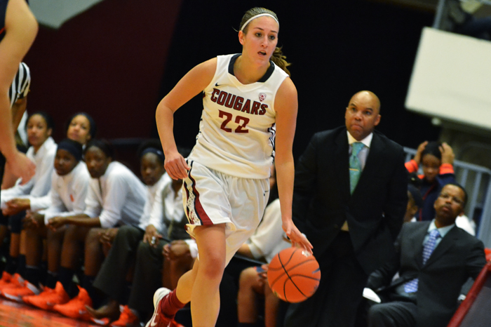 Senior+Sage+Romberg+brings+the+ball+up+the+floor+during+a+home+game+against+Syracuse%2C+Sunday%2C+Nov.+10.
