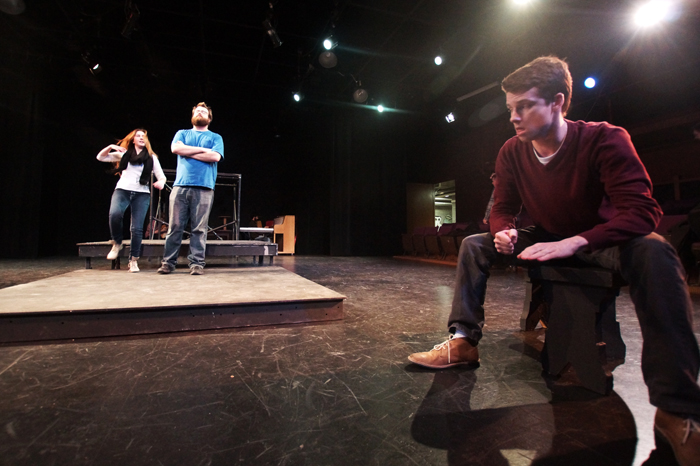 STAGE Student Theatre rehearses for the upcoming performance of Moby Dick - Rehearsed in Daggy Hall, Monday, Dec. 2.