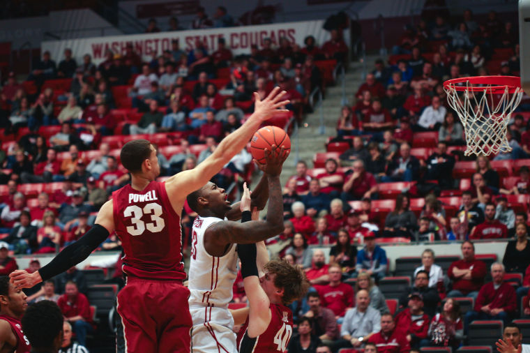 D.J+Shelton+attempts+to+make+a+basket+during+a+game+against+Stanford+at+Beasley+Coliseum%2C+Saturday%2C+Feb.+15.