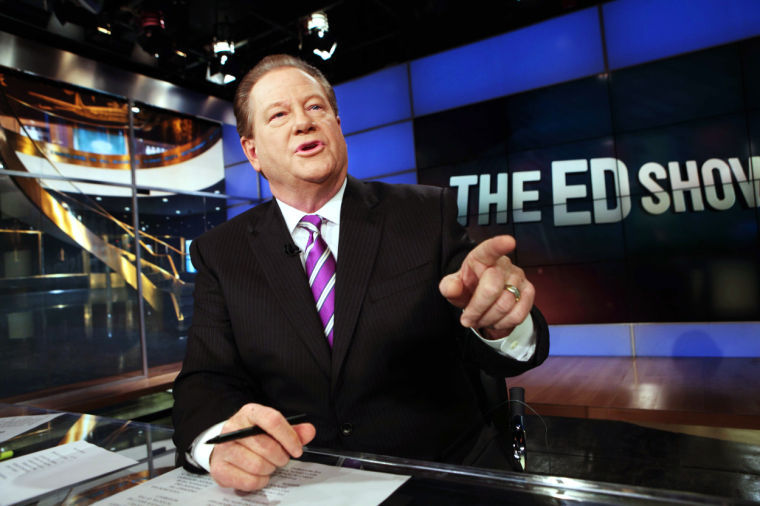 MSNBC+anchor+Ed+Schultzhost+hosts+his+program+%E2%80%9CThe+Ed+Show%2C%E2%80%9D+in+New+York%2C+Nov.+17%2C+2011.
