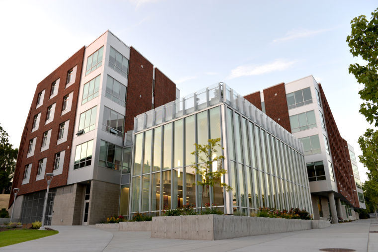 Northside residence hall, which opened to students at the start of the fall 2013 semester, as seen on July 28, 2014. The building is the newest residence hall on campus.