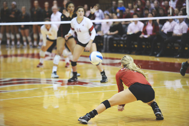 Junior+libero+Kate+Sommer+digs+out+a+USC+serve+during+the+Cougs+loss+to+USC+in+Bohler+Gym%2C+Friday%2C+Oct.+3rd%2C+2014.