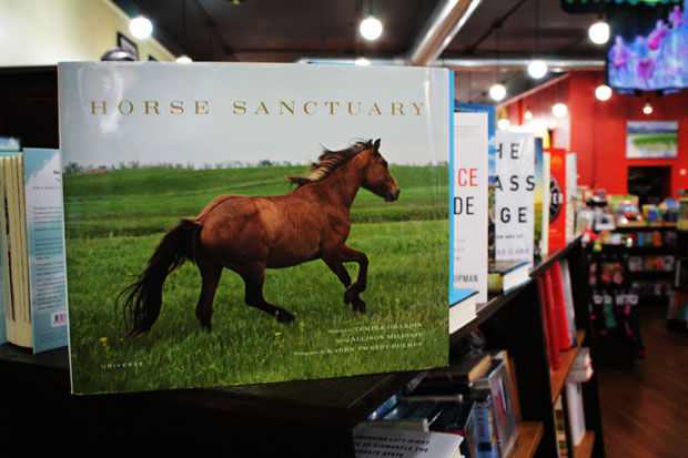 The book Horse Sanctuary by Allison Milionis as seen in the BookPeople of Moscow, Sept. 30, 2014.