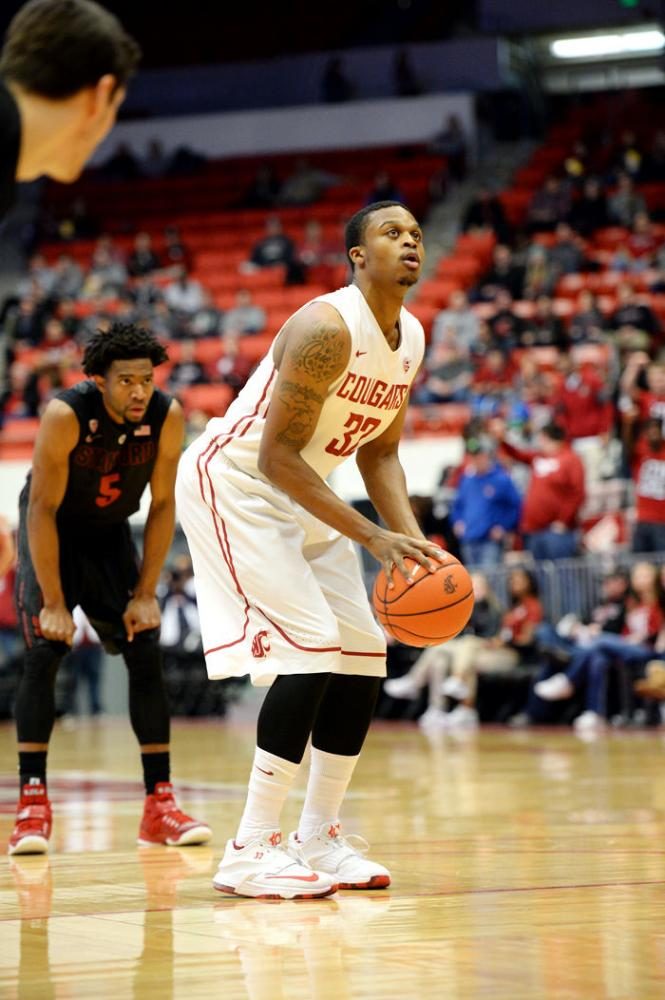 Junior guard Que Johnson takes a free throw during a game against Stanford in Beasley Coliseum, Feb. 1, 2015.