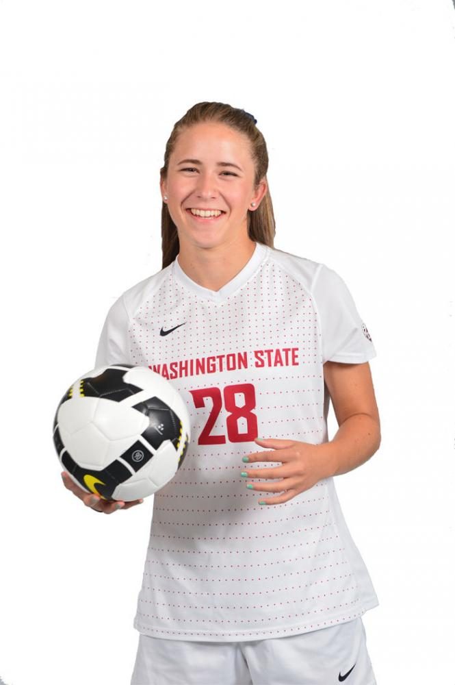 Redshirt senior midfielder Isabel Neyman poses for a photo shoot with Athletic Communications.