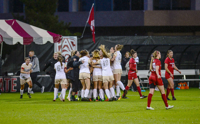 Colorado+celebrates+after+beating+the+Cougars+1-0%2C+clinching+their+first+conference+win+of+the+season+Friday.