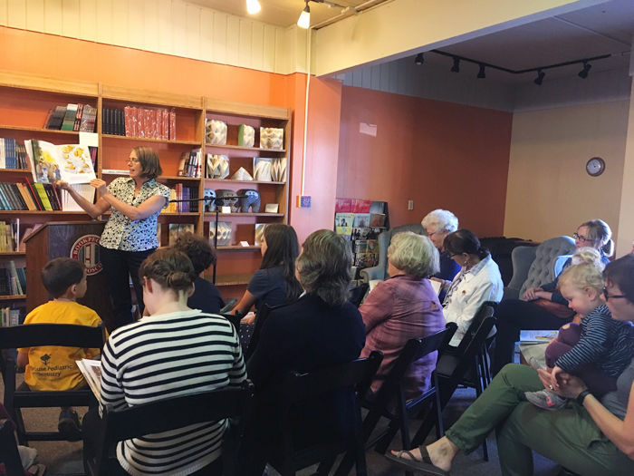 Annette Bay Pimentel reads from her historical children’s book, “Mountain Chef: How One Man Lost His Groceries, Changed His Plans, and Helped Cook up the National Park Service.”