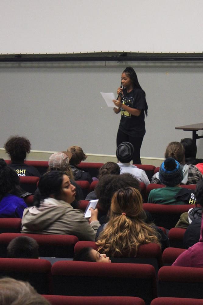 WSU’s Coalition for Women Students hosted “Take Back The Night” in Todd Auditorium on Thursday night, featuring spoken word and musical performers.