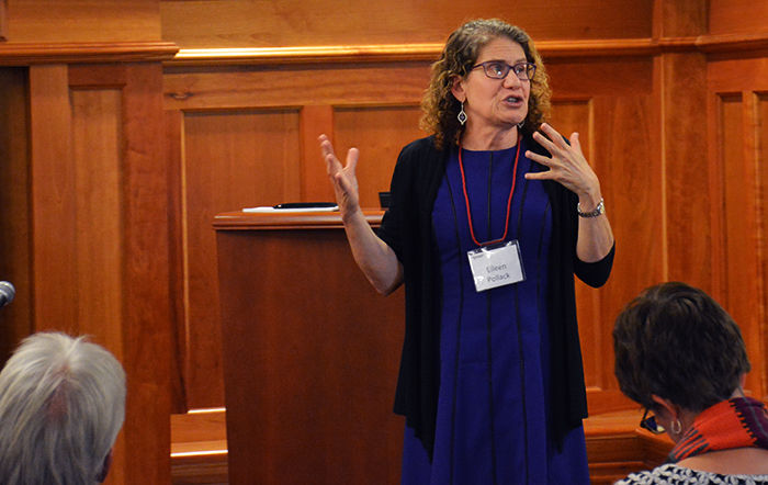Visiting author, Eileen Pollack, spoke in the Honors Hall about women in STEM careers yesterday.