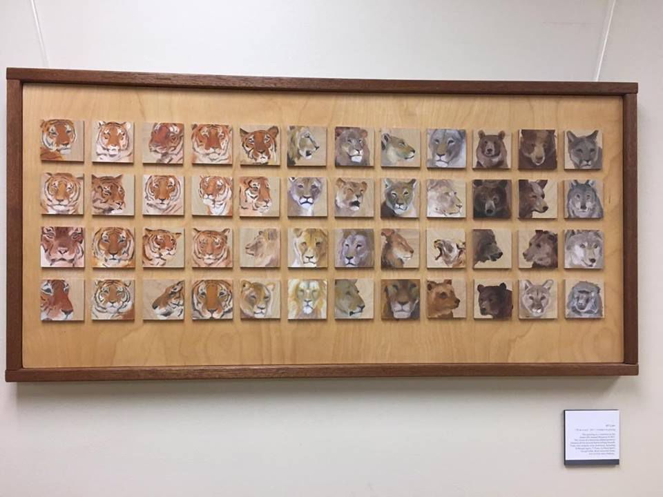 Zena Hemmens 49 Lives exhibit is on display in the Animal Health Library in Wegner Hall.