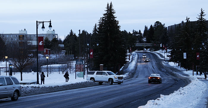 Drivers on Stadium Way have been moving slower than usual due to the current weather conditions. Some cars have been slipping on the icy pavement.