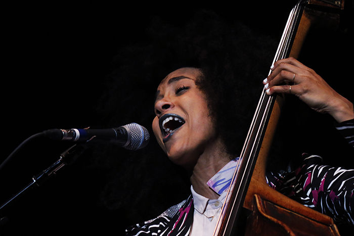 Esperanza+Spalding%2C+four-time+Grammy+Award+winning+musician%2C+sings+and+plays+bass+in+the+finale+of+the+Lionel+Hampton+Jazz+Festival.