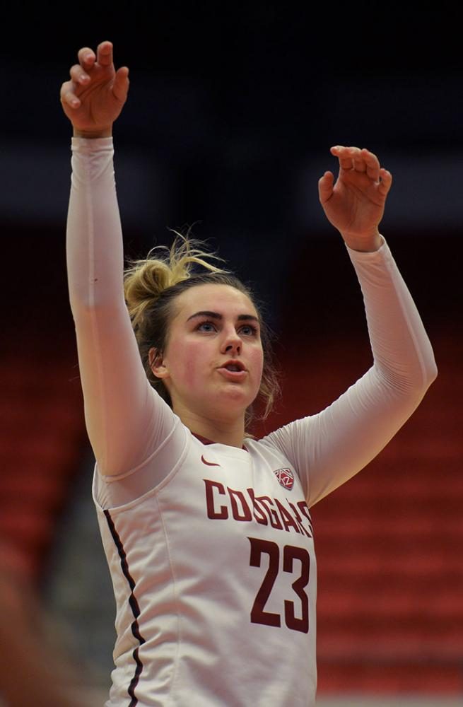 Alexys+Swedlund%2C+who+scored+a+game-high+23+points+in+Thursdays+79-78+win+over+Colorado%2C+attempts+a+jumpshot+in+a+game+against+Utah+on+Feb.+23+at+Beasley+Coliseum.
