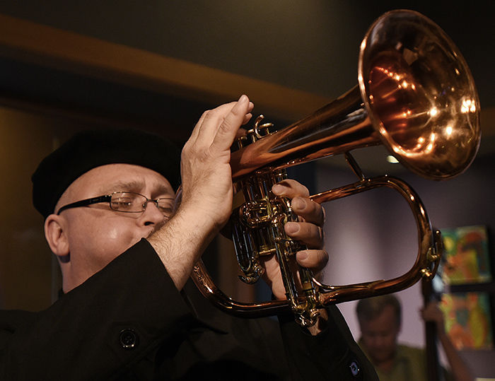 Dmitri Matheny experimented on his trumpet to find the right sound before discovering the flugelhorn.