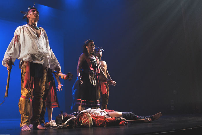 Kaha:wi is a dance theater based out of Toronto, Canada, using visual and aural learning techniques to teach about the effects the War of 1812 had on the Iroquois people.