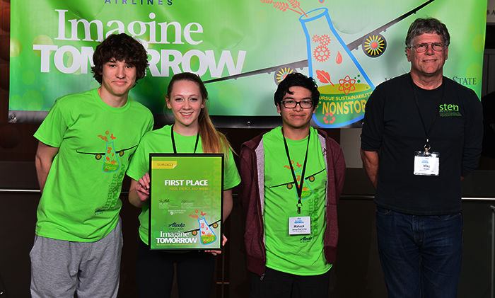 Tesla STEM High School students won Imagine Tomorrows Food and Energy challenge in 2016. Participants made a device to help disinfect solar water.