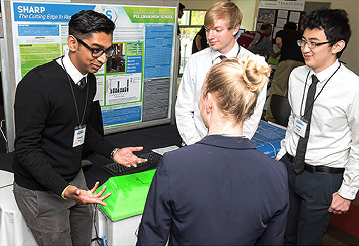 Students participate in the Imagine Tomorrow competition in May 2015.