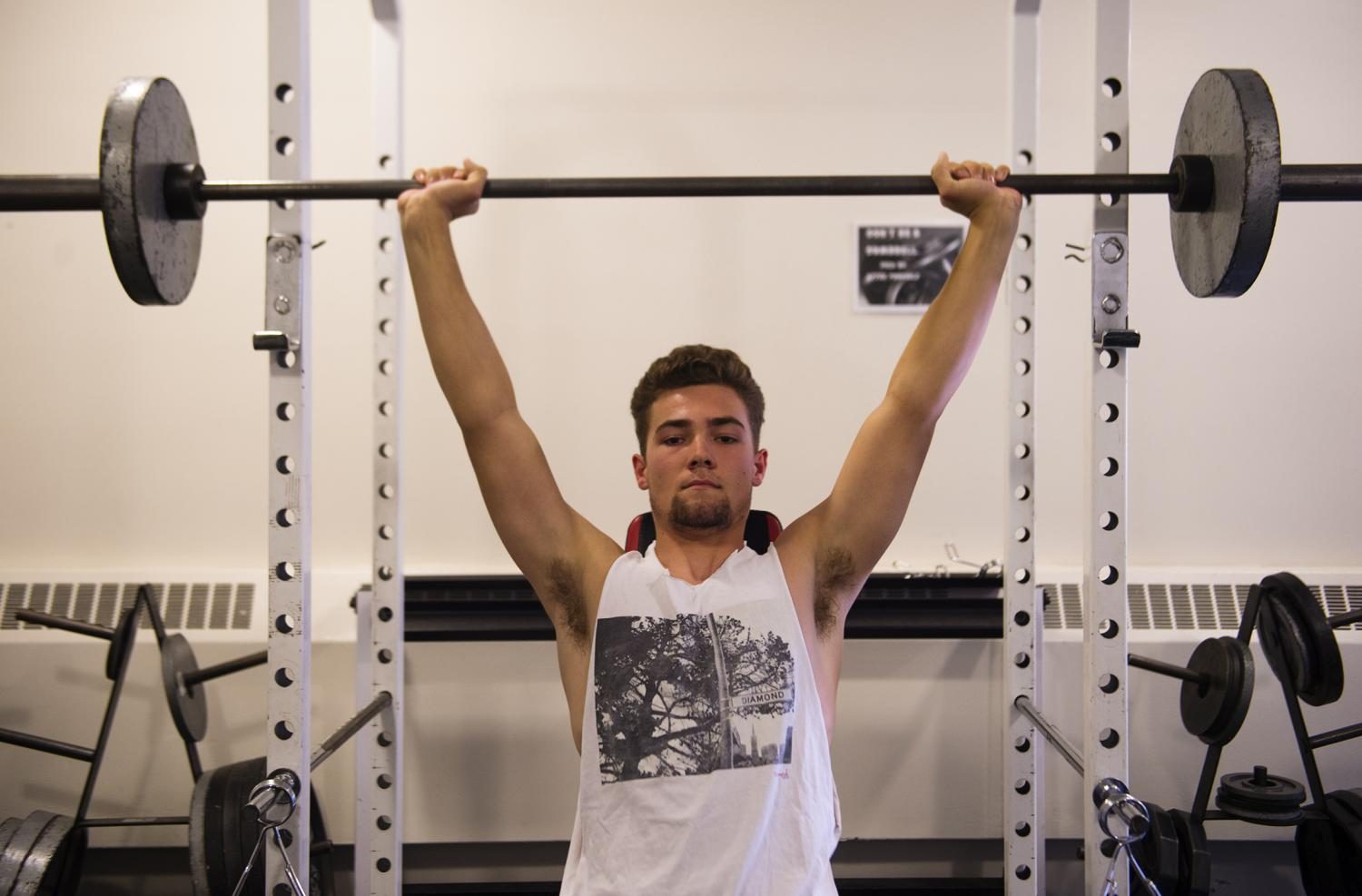 Freshman architecture studies major Nicholas Heay works out regularly and likes to target areas that need improvement.