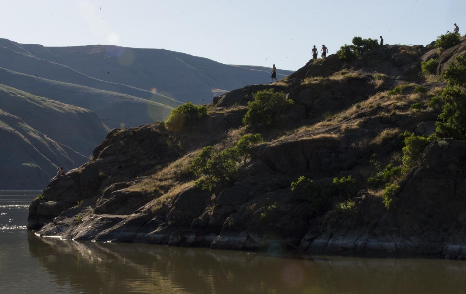 Granite Point, also known as the cliffs on the Snake River is a popular summer hangout for college-aged students.