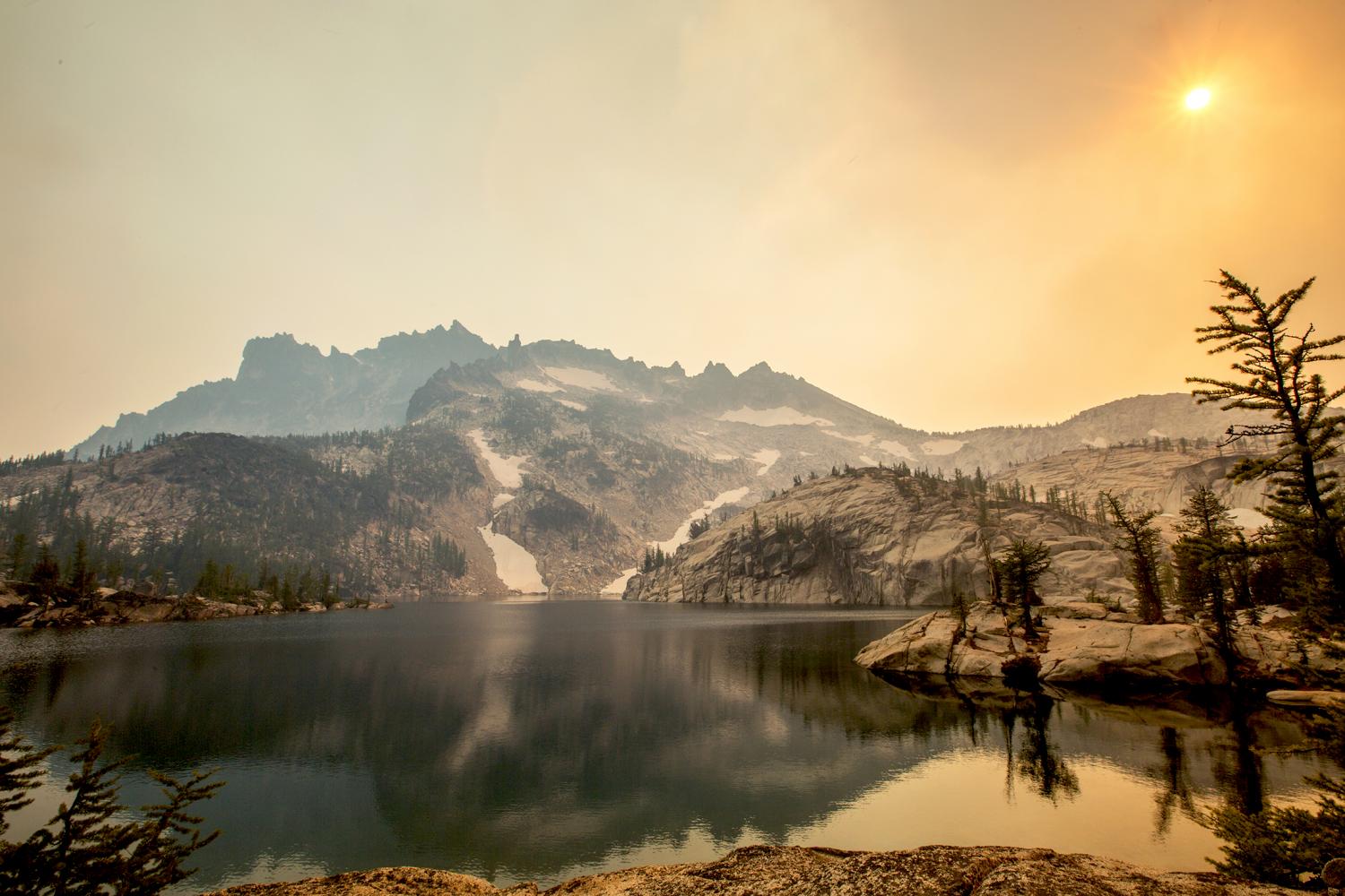 Washingtons Enchantments this Labor Day weekend as wildfires burned nearby.