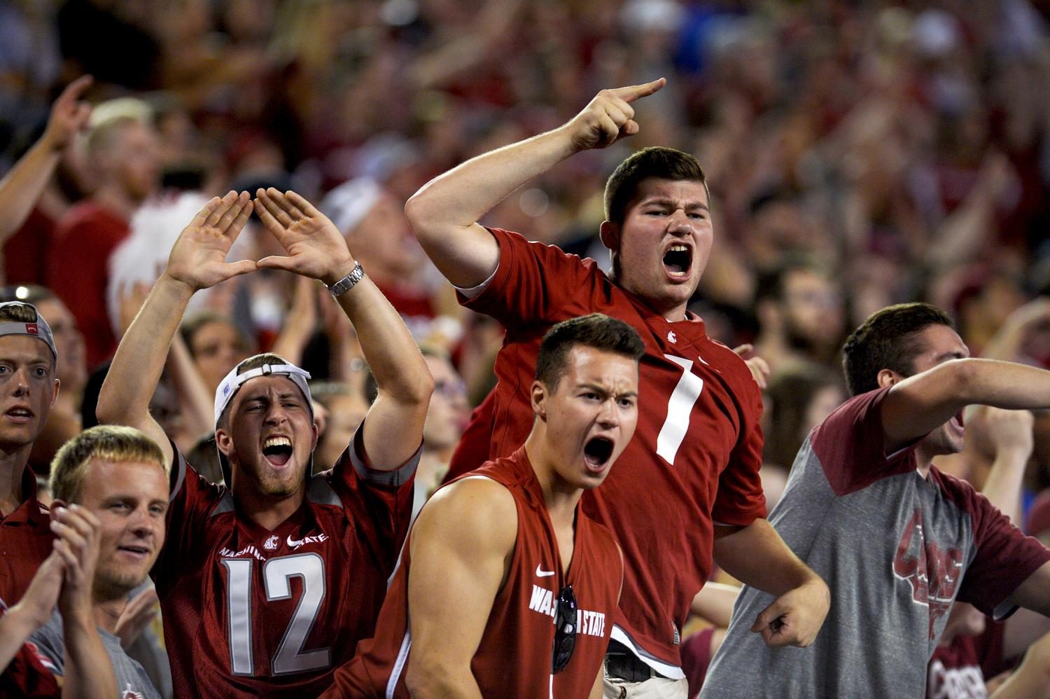 WSU fans passionately support the team during the 3 OT drama against BSU on Saturday, September 9.