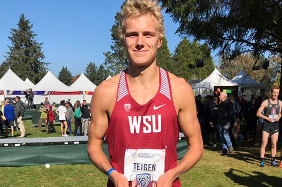 Junior distance runner Chandler Teigen took ninth place in the Pac-12 Championships on Oct. 27.