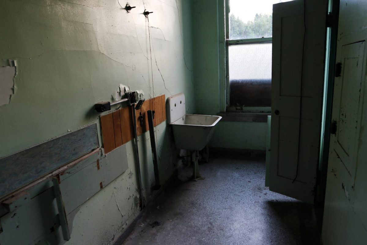 An worn down, abandoned room inside the St.Ignatius Hospital in Colfax. 