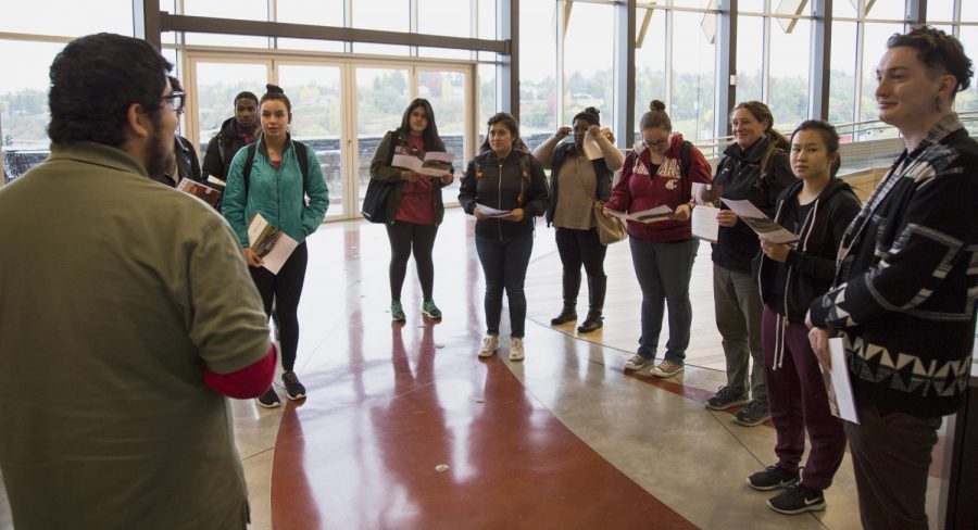 The Sociology Club tours the Elson S. Floyd Cultural Center on Thursday to gain a better understanding and appreciation 
of multicultural history and to learn about resources available on campus. 