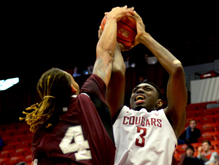 Junior forward Robert Franks goes up for a shot against Texas Southern University on   Sunday.