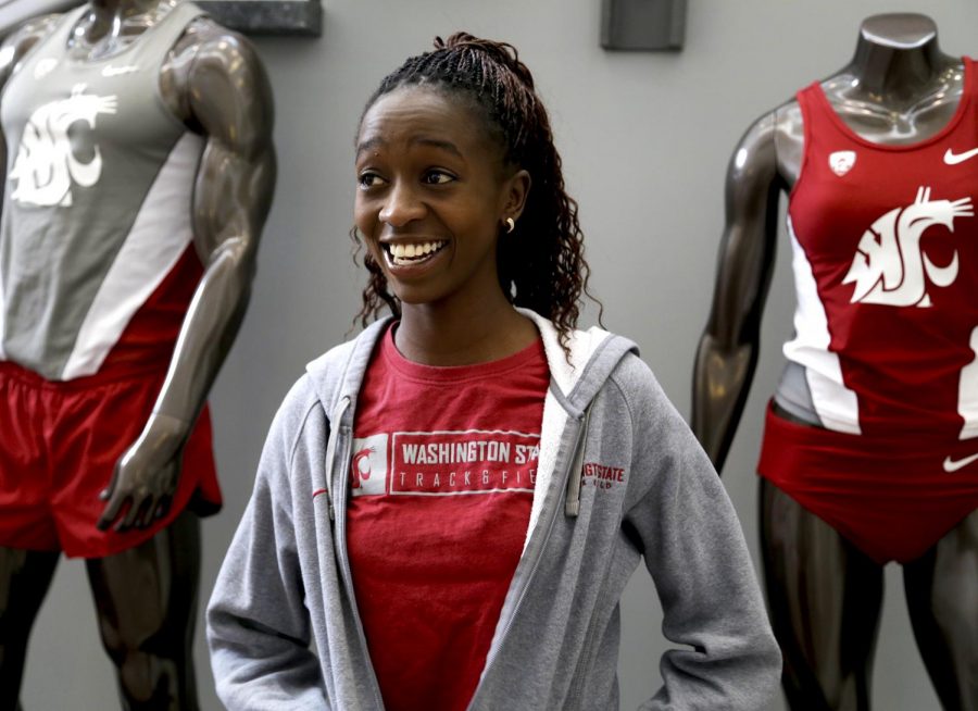 WSU junior distance runner Vallery Korir is originally from Kenya. She moved
to the U.S. about five years ago and began training. 