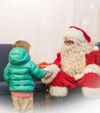 A child visits Santa during Sensitive Santa last year. This will be the third year Humanities of the Palouse has hosted the event.