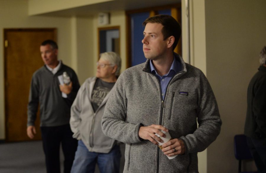 Adam Lincoln, Pullman’s City Supervisor, gives a tour of the Encounter Ministries as it might become the new Pullman City Hall if the bond passes again.