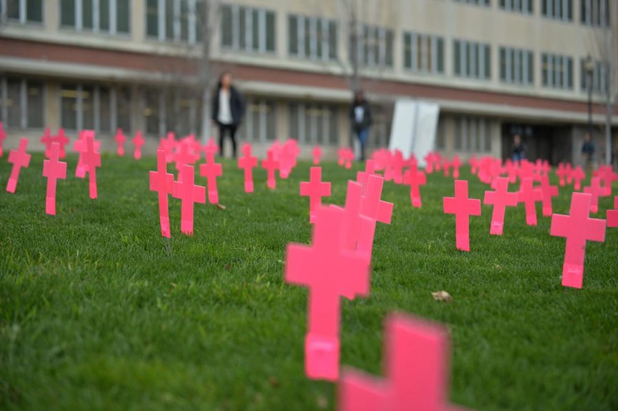 Students+for+Life+at+WSU+held+a+%E2%80%9CCemetery+of+Innocent+Lives%E2%80%9D+anti-abortion+protest+last+year+that+lead+to+counter-protests.