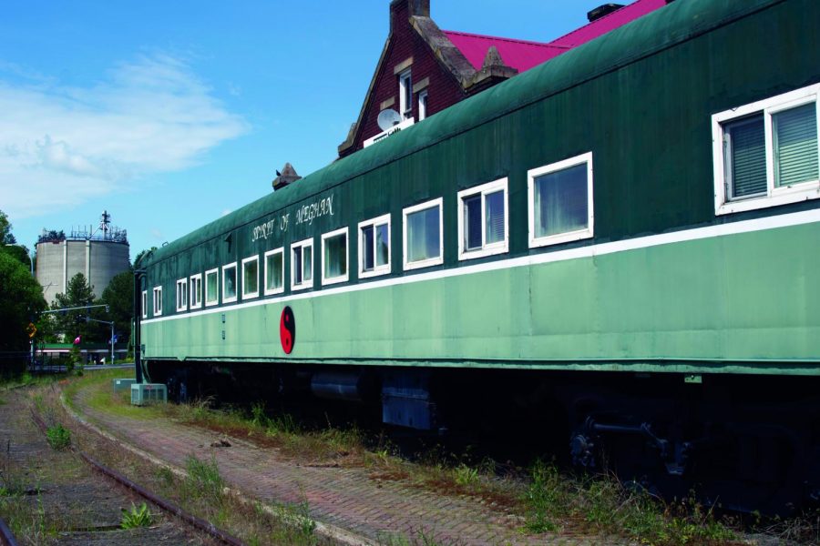 Dan Antoni named this train car in front of the depot “Spirit of Meghan,” in honor of his daughter. 