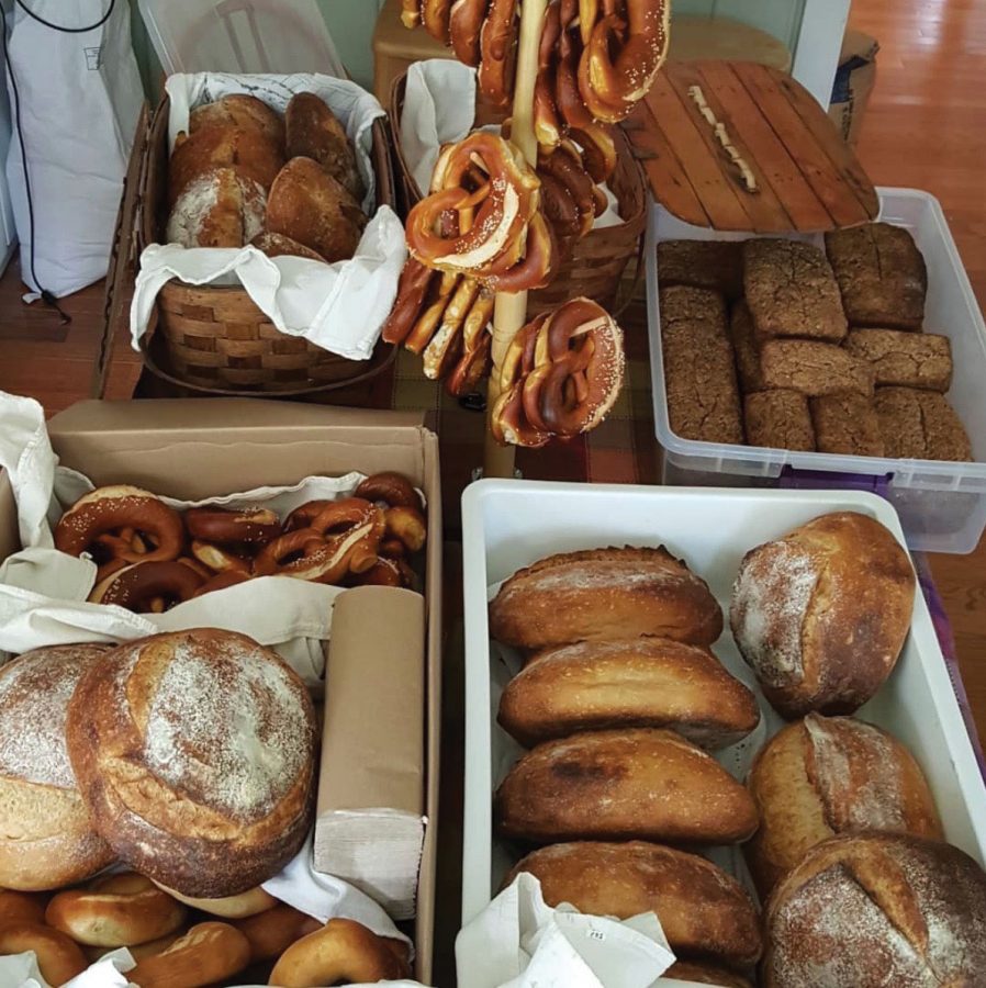 Eric Sorensen offers a variety of artisan breads that are baked at his home and sold at the Pullman Farmers Market.