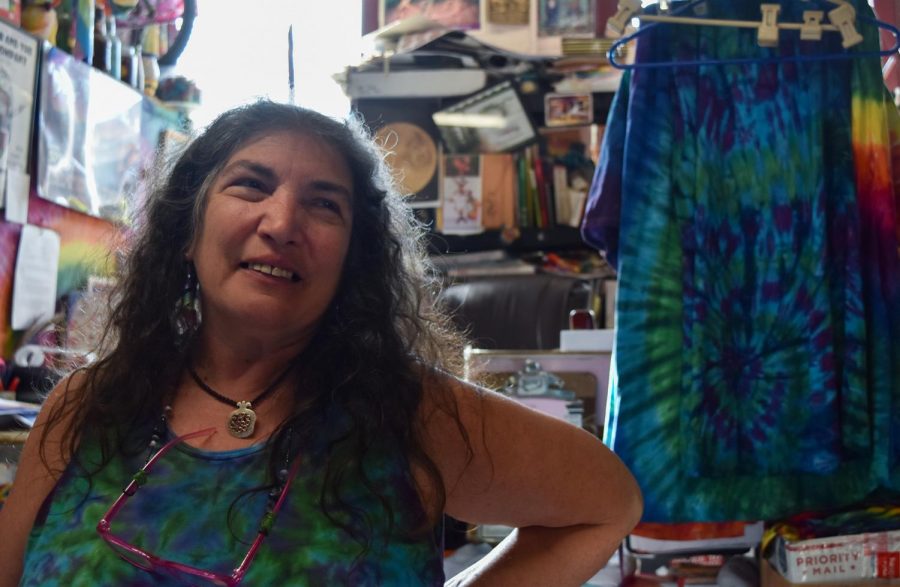Arlene Falcon, owner of Tie Dye Everything in Moscow, expresses excitement over the popularity of her creations. 