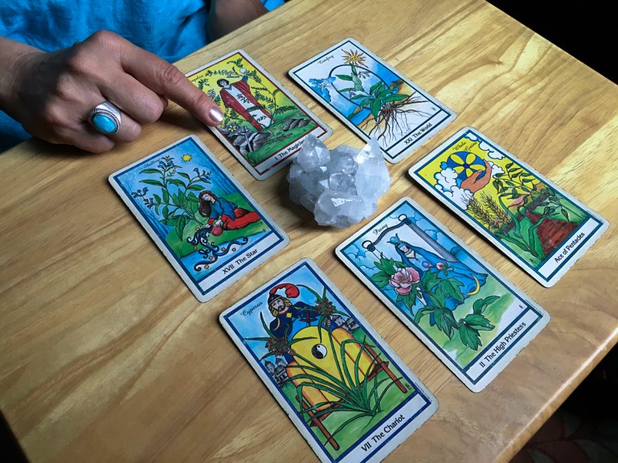 The cards, part of the Major Arcana in a tarot deck, can give people perspective on their lives, Linda Kingsbury of Spirit Herbs said.