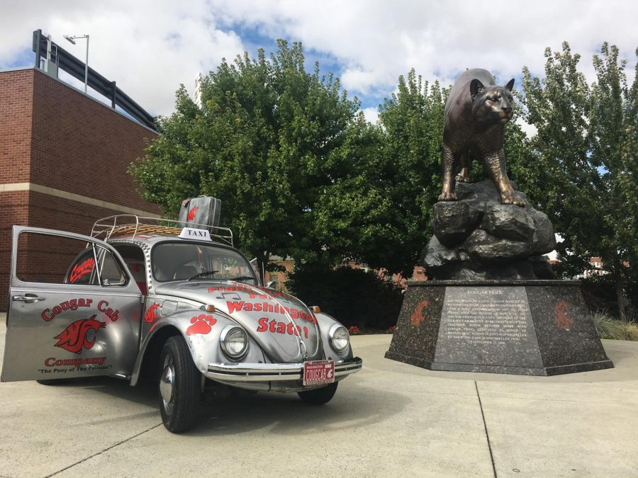 Bob has taken the Cougar Beetle to historical landmarks around Pullman including the Cougar statue. 