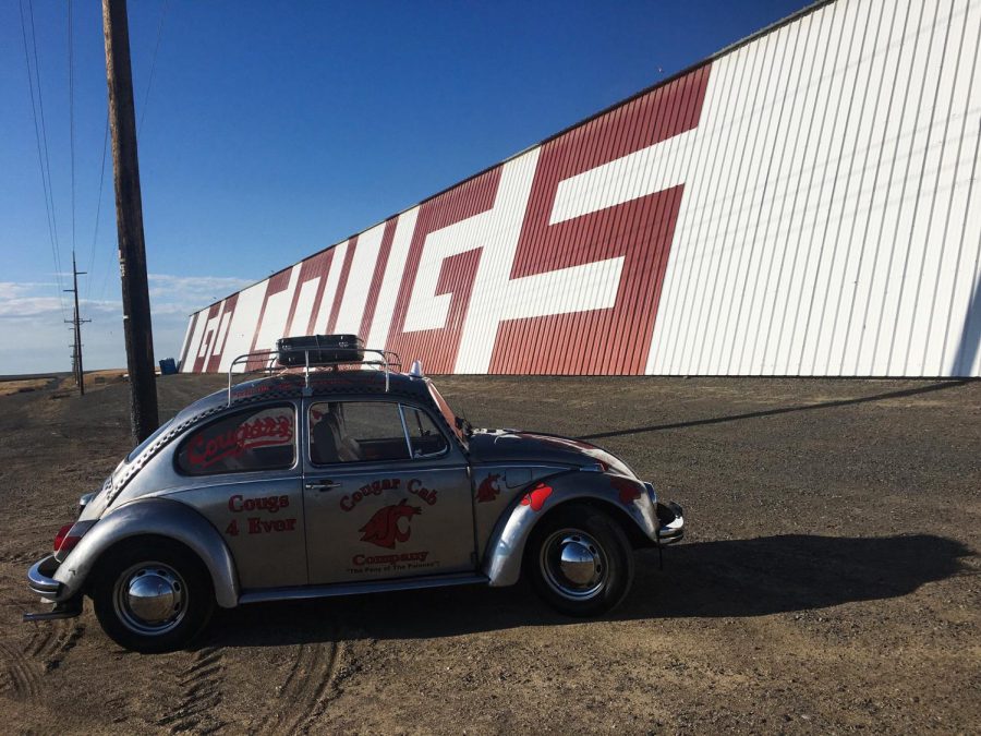 Bob Paine, 71, began buying run down Volkswagen Beetles and renovating them about 45 years ago. The Cougar Beetle pictured above appeared on the set of ESPN’s College GameDay when they came to Pullman for the first time ever on Oct. 20.