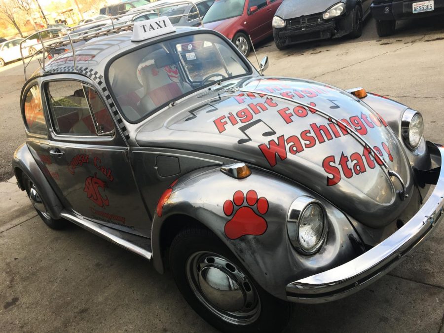 Bob Paine restored the 1968 Volkswagen Beetle pictured above and turned it into a symbol of Cougar pride. The bug appeared on the set of ESPNs College GameDay when it came to Pullman on Oct. 20.