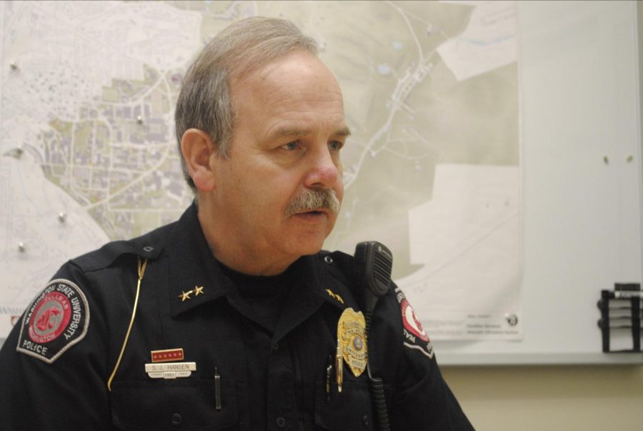 Assistant Chief Steve J. Hansen speaks about why the department needs new officers and Monday evenings rumors of a someone wanting to shoot up the university on Tuesday afternoon at the WSU Police Department. 