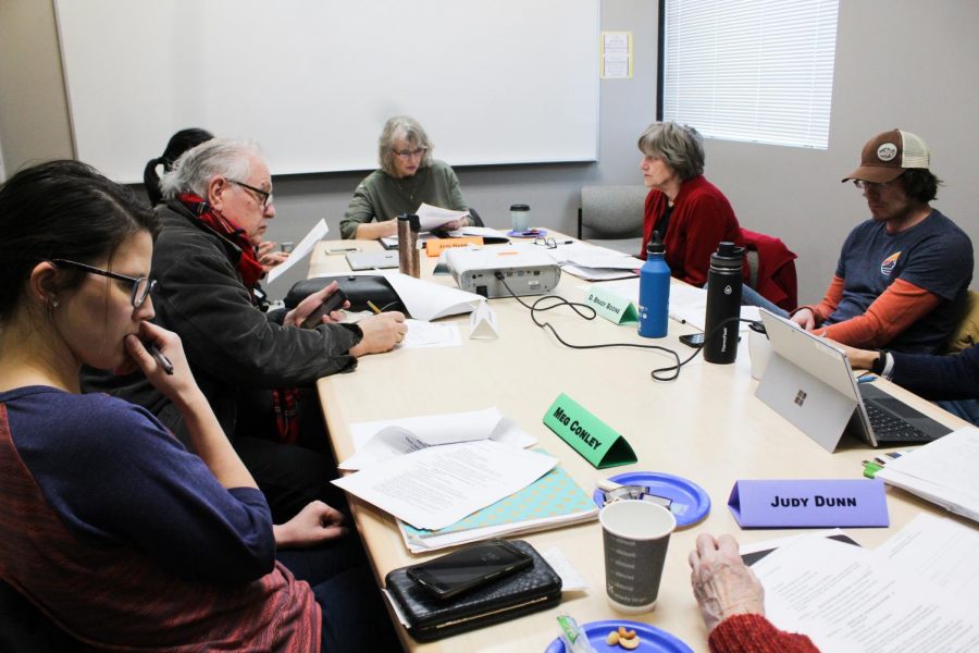 Commission members attends a PAC meeting Saturday
afternoon in the Young Meeting Room at Neill Public Library.