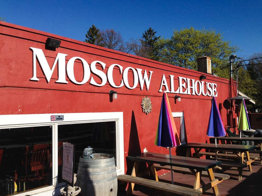Moscow Alehouse, located in downtown Moscow, is a great place for customers who wish to be known by their bar-going companions. Fried food and a Mug Club are among other reasons to visit. 