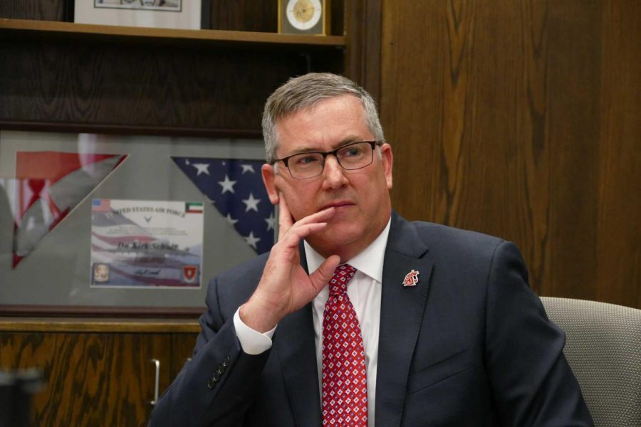 WSU President Kirk Schulz said he is taking a five percent pay cut starting May 2020 until July 2021. 