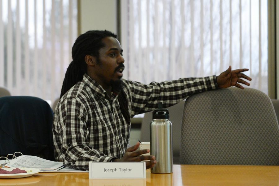 “[The allocated budget] is kind of a statement of what we value as a committee,” Committee member Joseph Taylor said as the group discusses Services and Activities Fee allocations Thursday at Lighty Student Services building.