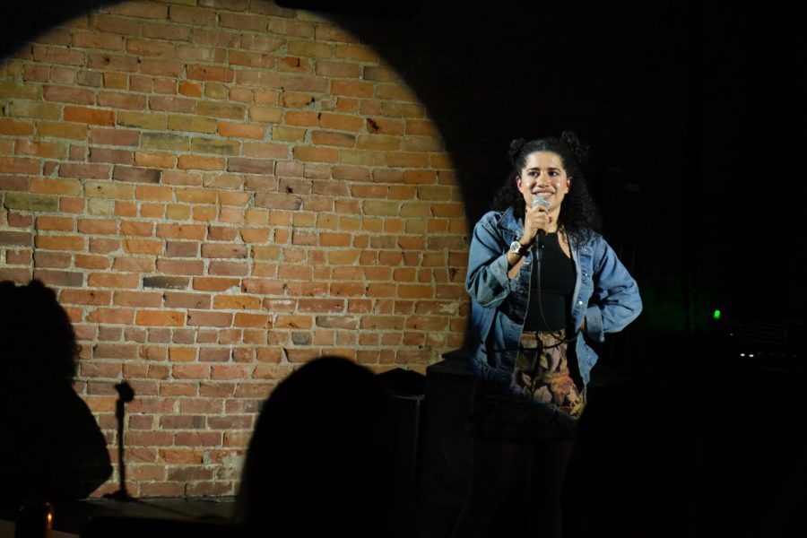 Ella Tudor, WSU alumna and stand-up comedian, performs at Etsi Bravo for their Monday Night Comedy Local Spotlight on May 6.