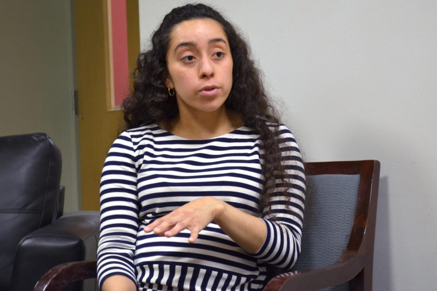 Alejandra Carranza, a senior at Washington State University, talks about her experience as a first generation student during an interview June 5 in the Lighty Student Services Building. 