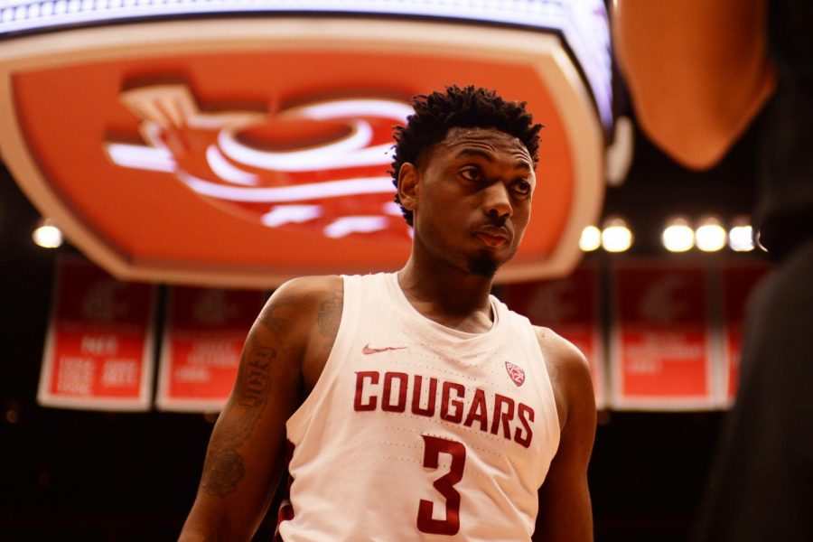 Then-senior forward Robert Franks dons a bandage across his left eyebrow in an intense second half of a February 2 basketball game against USC. Franks scored the most points of the Cougar lineup, earning 25 points throughout the game.